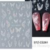 BELLEZA COMPLETA Nueva pegatina de arte de uñas de gato KT para el Día de San Valentín Mezcla de pegatinas adhesivas rojas para uñas con parte trasera caliente