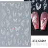 Belleza Total Transfronterizo Nuevas Pegatinas para Uñas Artísticas 3D Dibujos Animados Azul Tinta Lunares Franceses Ballena Pegatinas para Uñas Artísticas