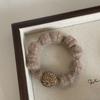 Contas de strass Anel de cabelo de pelúcia não machuca o cabelo Rabo de cavalo Corda de cabelo Elástico de alta elasticidade Feminino Corda de amarrar