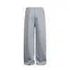 Calça esportiva masculina Beijie, coleção primavera 2026, com cordão na cintura, corte reto. Calça de moletom casual e folgada, moderna e estilosa.