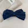 Pinza de Plátano con Lazo Doble de Terciopelo para la Parte Trasera de la Cabeza, Pinza para el Pelo Hebilla de Cola de Caballo Alta, Gran Volumen de Cabello, Pinza Vertical para Recoger la Mitad del Cabello para Mujeres
