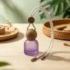 Botella de perfume para coche, colgante de cristal esmerilado vacío, botella colgante de perfume para coche, botella de recarga de aceites esenciales, colgante para coche al por mayor
