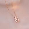 Collar de mujer de moda con diseño de celebridad de internet, elegante colgante con forma de botella, circonita, geometría, nicho, cadena elegante para clavícula.