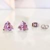 Versão coreana de brincos de pino de prata Love 925 brincos de zircão em forma de coração de platina banhados a prata fabricantes de joias de orelha femininas atacado