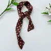 Nuevo pañuelo de seda de lunares con cintas, versátil para primavera y otoño, bufanda para el cuello estilo coreano, cinta decorativa para bolso, pañuelo para la cabeza, goma para el pelo y cinturón para mujer
