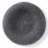 Gorro de Cachemira para Mujer 100% Cachemira Pura Nueva Moda Retro Color Sólido Parte Superior Plana Cálido Boina Tejida