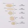Estilo Antiguo Dinastía Han Tocado Flor de Cobre Pieza DIY Pasador Estilo Ming Material para Envolver Flores Electróforesis Galvanoplastia Accesorios para el Cabello Xiangyun
