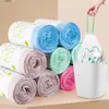 Bolsas de Basura Gruesas para el Hogar con Cordón para Cocina y Baño, Bolsas de Plástico Espesadas de Tamaño Mediano y Grande para Residuos de Cocina, Bolsas de Limpieza para Oficina
