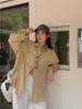 Foto Real Primavera y Verano 2025 Nuevo Estilo Coreano Holgado Estilo Flojo Combinable Color Sólido Protección Solar Camisa Interior Apilada de Manga Larga para Mujer