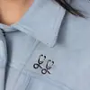 Broche geométrico simples europeu e americano para estetoscópio de médico, design criativo, pino de liga colorida, distintivo de metal prateado com esmalte