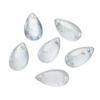 8 * 14mm gota de água de vidro pingente contas de vidro transparente diy handmade hairpin brincos pulseira jóias atacado