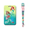 Set de Tarjetas de Autobús y Metro de Dibujos Animados Funda Protectora Estudiante Lindo Lanyard Largo dsn Princesa Sirena Alicia