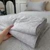 Colcha de Verano Estilo Coreano Tencel Modal, Lavable a Máquina, Colcha Fina de Doble Aire Acondicionado, Cubre Cama Acolchado, Juego de Tres Piezas