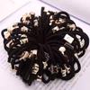 Liga de goma negra duradera de alta elasticidad para el cabello cola de caballo alta simple resistente accesorios de dibujos animados anillo para el cabello