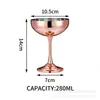 Copa de vino de acero inoxidable 304 de capa única de 500 ml, copa de vino tipo barril de gran capacidad colorida, resistente a caídas, con recubrimiento de cobre