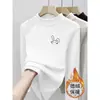 Camiseta de Manga Larga con Cuello Semi Alto para Niña 2026 Otoño/Invierno Mediana y Grande Infantil Ajustada Cálida Capa Interior con Estampado Camiseta Base