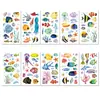UU024 Peces Tropicales Mundo Submarino Pegatina de Tatuaje Fiesta Dibujos Animados Pegatina de Tatuaje Desechable para Fiesta