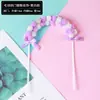 Arco Iris Decorativo Colorido Tarjeta Inserto para Pastel Pastel de Cumpleaños Estrellas Dorada Rosa Azul Enchufe Decoración de Postre para Hornear Inserto