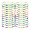 Amazon Venda Quente Transfronteiriça Novo Produto Multicor Argila Polimérica Futebol Basquete Baseball Letras Acrílicas Pulseira Elástica