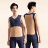 Chaleco térmico sin rastro para hombre, chaleco de terciopelo, con forro polar, grueso, sin mangas, otoño e invierno, puede ser una generación de pelo