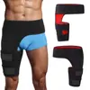 Proteção de perna para fitness transfronteiriça, cinto de proteção para quadril contra distensão muscular, levantamento de coxa com compressão, equipamento de proteção para homens e mulheres, proteção abdominal esportiva