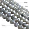Pedra Branca Natural com Glitter Contas Soltas Redondas Acessórios para Joias DIY Contas Semi-Acabadas Feitas à Mão Corrente de Contas Venda Direta da Fábrica Contas Redondas