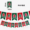Bandeira de Puxar de Natal Bandeira Pendurada Feltro Festa de Natal Bandeirola de Letras Bandeira Pendurada Tecido Não Tecido Decoração de Natal Banner de Flor de Puxar