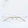 Armazón de Gafas Retro Ojo de Gato de Titanio Puro Ultraligero Cómodo Mismo Estilo que Celebridad de Internet Xiaohongshu ins Armazón de Gafas Venta al por Mayor por Lote Mixto