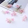 Accesorios hechos a mano DIY tocado flor artificial semiacabada flor de gasa de 6cm zapatos sombrero horquilla accesorios de ropa