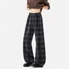 Nuevos pantalones de cuadros estilo 'old money' para hombre 2026, pantalones largos casuales rectos holgados, modernos y a la moda, para hombres jóvenes