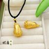 El Mismo Colgante de Col de la Suerte de Arena Dorada Vietnamita de la Tienda de Oro, Collar con Colgante de Riqueza para Hombres y Mujeres, Colgante para Llave de Cadena de Suéter