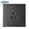 Tomada de interruptor Simon 5 cinco furos série E3 Cinza Espaço Profundo painel doméstico embutido tipo 86 loja oficial principal