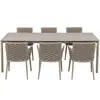 Mesa y Silla Nórdicas para Exteriores Silla de Mimbre para Balcón Exterior de Mimbre Muebles de Hotel para Jardín Exterior Patio de Ocio Encimera de Roca