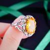 Italiano Estilo Corte Vintage Lujo Ligero Juego de Diamantes Púrpura Doble Color Oro Color Diamante Amarillo Colgante Arete Anillo Abierto para Mujer