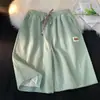 Pantalones Cortos de Seda de Hielo para Hombre Marca de Moda Ins Estilo Hong Kong Deportivos de Cinco Puntos Pantalones Largos para Niños Ropa Exterior de Playa Pantalones Casuales Sueltos