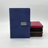 Caderno Diário Couro de Cordeiro Tamanho A5 Diário Logotipo Personalizado Livro de Atas de Reunião da Empresa Bloco de Notas para Escritório