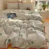 Estilo Ins Clase A Grado Materno e Infantil Juego de Cuatro Piezas Funda de Edredón de Algodón Puro Sábana Funda de Edredón Juego de Tres Piezas para Dormitorio Ropa de Cama
