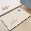 Alfombrilla Sencilla para Suelo de Baño Alfombrilla de Suelo de Lodo Diatomeas Puerta de Baño Absorbente Secado Rápido Fácil Cuidado Resistente al Desgaste Antideslizante Alfombrilla para Pies