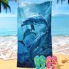 Mengqi Ropa de Hogar Toalla de Playa Estampado de León Toalla Cuadrada de Microfibra Toalla de Baño Absorbente Toalla de Secado Rápido Protector Solar