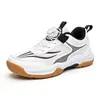 5561 Zapatos de Tenis Zapatos de Bádminton para Niños Botón Giratorio Zapatos Deportivos Niños Medianos y Grandes Caña Baja Tenis de Mesa Zapatos para Jóvenes Niños
