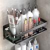 Estante de Almacenamiento para Baño, para Inodoro y Lavabo, Montaje en Pared sin Taladro, Rectangular, Organizador de Cosméticos para Tocador de Baño