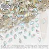 Decorações para Nail Art em Formato de Flecha com Fundo Plano 5x8mm, Strass de Vidro Cristalino de Formato Irregular, Strass para Nail Art Usáveis, Atacado DIY