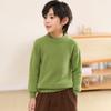 Suéter de Lana Pura para Niños Suéter para Niños Cuello Alto Medio Suéter Pulóver para Niñas Hilo Doble Espesado Suéter Básico para Bebé