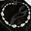 Conjunto de Joyería Retro Europeo y Americano Transfronterizo con Forma Especial de Perla Barroca Hebilla de Seguridad de Alta Gama Collar Pulsera
