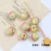 Amor Estrela de Cinco Pontas Lua Estampa Colorida Contas Redondas DIY Corrente para Celular Chaveiro Cordão para Joias Conta Solta Material para Caneta