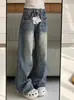 Jeans de Pierna Recta Acampanados de Diseño Retro Americano para Mujer, Primavera 2026 Cintura Alta Adelgazantes Sueltos de Pierna Ancha