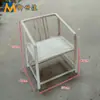 Conjunto de Móveis Brancos de Madeira Maciça com Cadeira Zen, Cadeira com Encosto de Pente, Poltrona, Cadeira Chapéu Oficial, Mesa de Centro, Sala de Estar Interna com Mesa de Chá e Cadeiras
