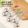 Cuchara de titanio puro, diseño de flor de hielo, colorida, cabeza redonda, mango ancho, cabeza de cuchara grande, adecuada para uso doméstico, actividades al aire libre, vajilla de titanio, cuchara para servir, cuchara sopera