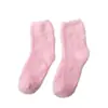 Calcetines Pantufla de Felpa Suave para Mujer Amazon Calcetines para Dormir en Casa Calcetines de Forro Polar Coral Calcetines de Color Caramelo de Media Pantorrilla Transfronterizo