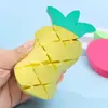 Esponjas Planas Personalizadas de Fresa y Piña, Suaves y que No Absorben el Polvo, Adecuadas para Uso Seco y Húmedo, Huevos de Maquillaje Esponja